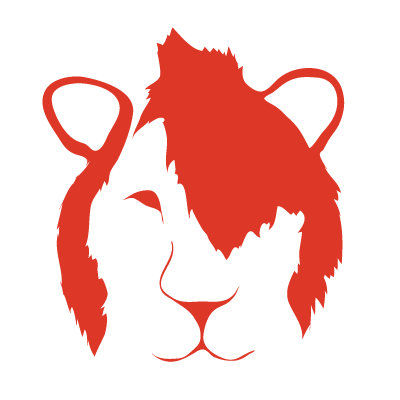 Avalisa Animal Face - Punk Lion Stretched Wall Art