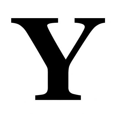 Avalisa Letter - Upper Case 'Y' Stretched Wall Art