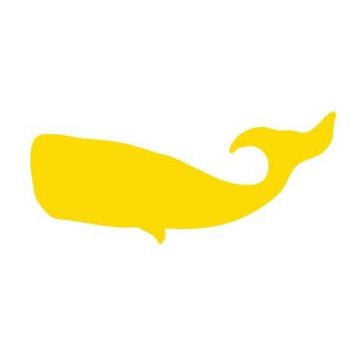 Avalisa Silhouette - Whale Stretched Wall Art