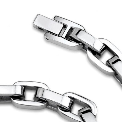 Oravo Thick and Heavy Mens Stainless Steel Link Necklace