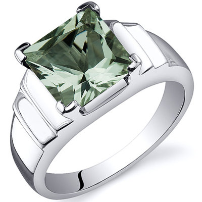 Oravo Step Design Princess Cut 3.25 carats Ring in Sterling Silver