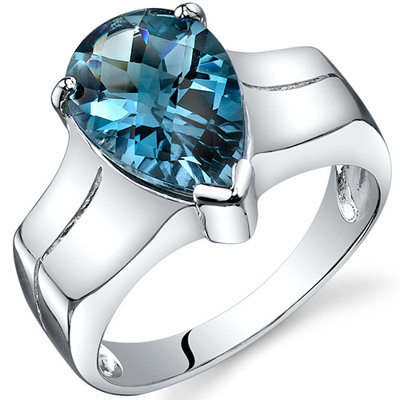Oravo Brilliant 3.75 carats Solitaire Ring in Sterling Silver