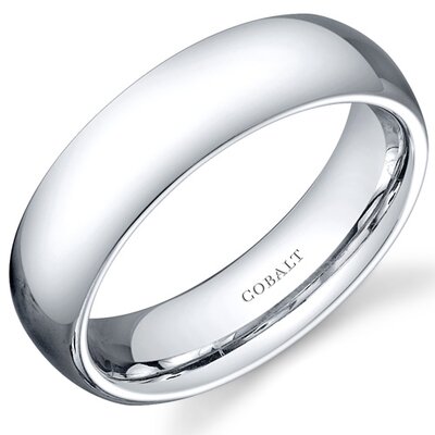 ... 6mm Comfort Fit Platinum Finish Mens Cobalt Wedding Band Ring