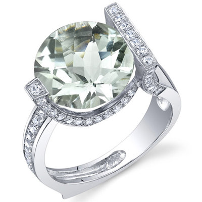 Oravo Artistic 7.00 Carats Checkerboard Round Cut Ring in Sterling Silver