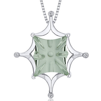 Oravo Butterfly Cut Gemstone Buff Top Large Pendant