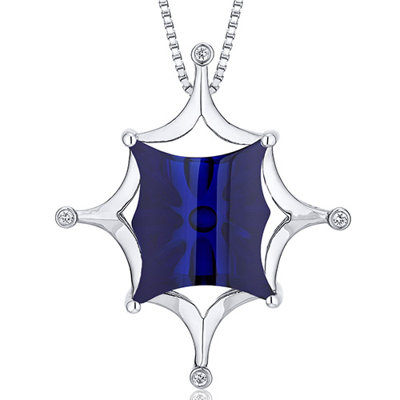 Oravo Butterfly Cut Gemstone Buff Top Large Pendant