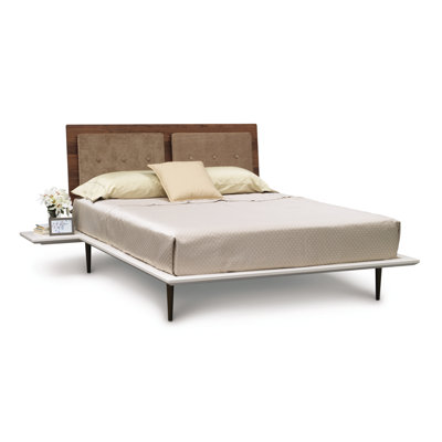 Mimo Bed with Tufted Upholstered Microsuede Headboard by Copeland Furniture -image