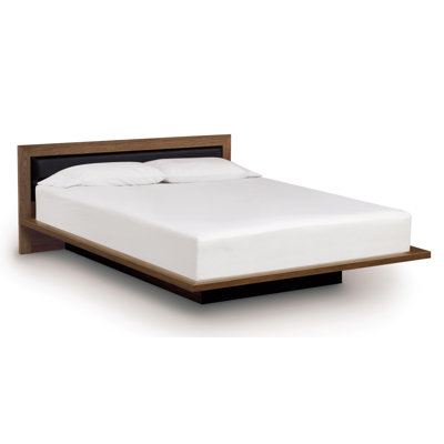Moduluxe Bed with Low Upholstered Leather Headboard by Copeland Furniture -image