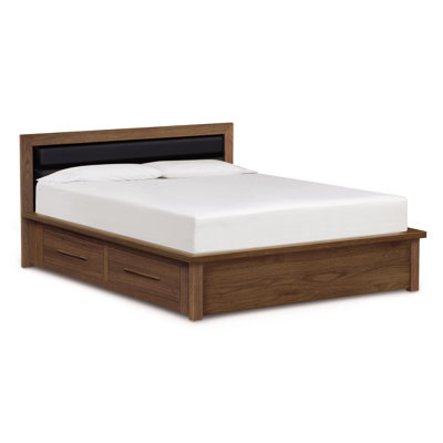 Moduluxe Storage Bed with Upholstered Fabric Headboard by Copeland Furniture -image