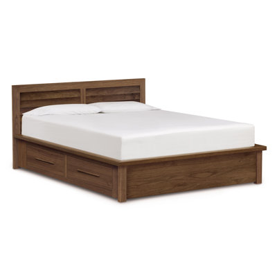 Moduluxe Storage Bed with Louvered Headboard by Copeland Furniture -image