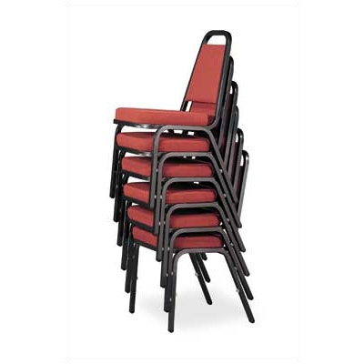 Virco Stacking Chair with Trapezoidal Back and French Seam
