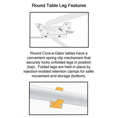 Virco 6100 Series 72" Round Folding Table