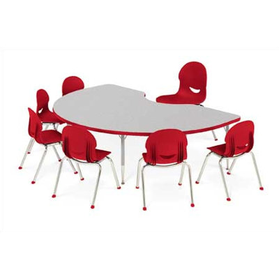 Virco 4000 Series Horseshoe Activity Table with Short Legs