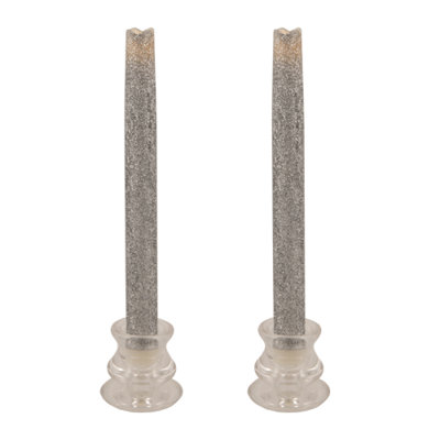 Pacific Accents Glitter Wax Flameless Tapers Candle (Set of 2)