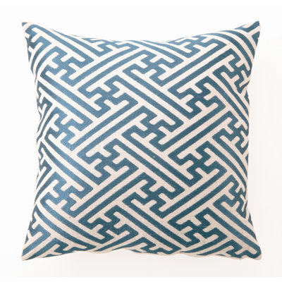 D.L. Rhein Cross Hatch Down-Filled Embroidered Pillow