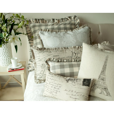 French Laundry Home Auron Eiffel Tower Print Pillow