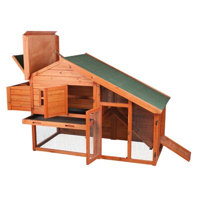 Trixie Natura Chicken Coop with Nesting Box, Roosting Pole and Pull ...