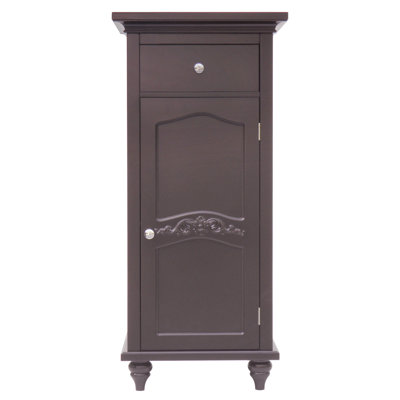 Elegant Home Fashions Versailles Floor Cabinet with 1 Door and 1 Drawer