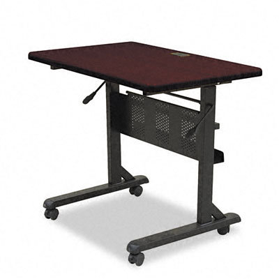 Balt Flipper Training Table, Rectangular, 36w x 24d x 29-1/2h, Mahogany                                                           