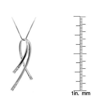Moise Sterling Silver Diamond Loop Necklace