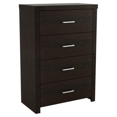 Zoe 4 Drawer Chest in Dark Brown by Ameriwood Industries -image