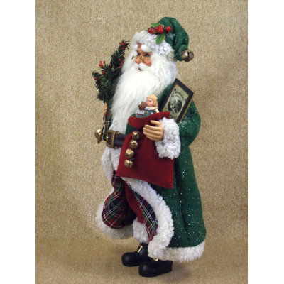 Karen Didion Originals Crakewood Tartan Santa Claus Figurine