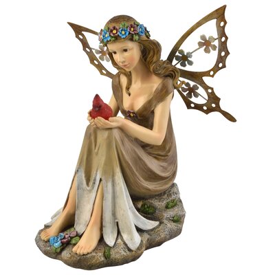 solar light fairy statue