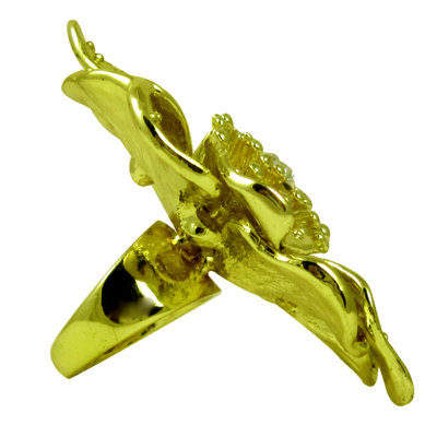 Trendbox Jewelry Rose Cocktail Crystal Center Ring