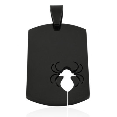 Spider Cut-Out Dog-Tag Pendant