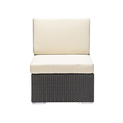 dCOR design Cartagena Outdoor Armless Deep Seating Chair in Chocolate