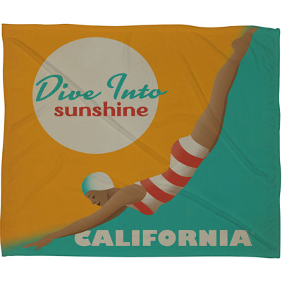 DENY Designs Anderson Design Group Dive California Fleece Throw Blanket
