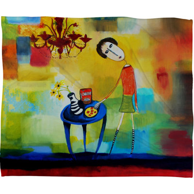 DENY Designs Robin Faye Gates Cheeze It Thank You Fleece Throw Blanket