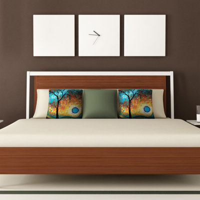 DENY Designs Madart Inc. Aqua Burn Throw Pillow