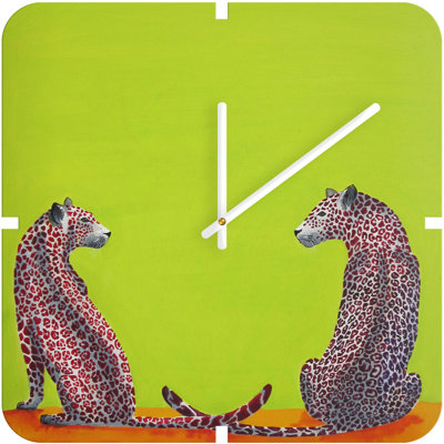 DENY Designs Clara Nilles Leopard Lovers Custom Clock