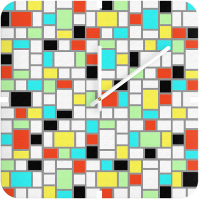DENY Designs Jacqueline Maldonado Geo Square Custom Clock