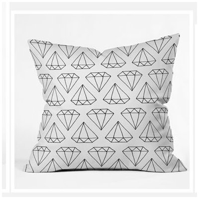 DENY Designs Wesley Bird Diamond Print Throw Pillow