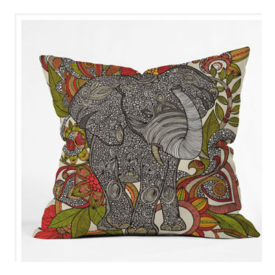 DENY Designs Valentina Ramos Bo The Elephant Throw Pillow
