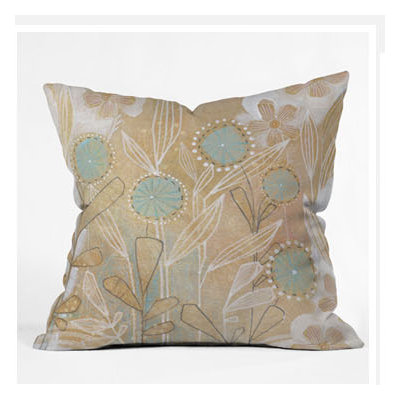 DENY Designs Cori Dantini Blue Floral Throw Pillow