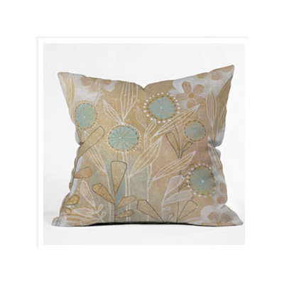 DENY Designs Cori Dantini Blue Floral Throw Pillow
