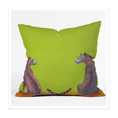 DENY Designs Clara Nilles Leopard Lovers Throw Pillow