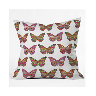 DENY Designs Bianca Green Butterflies Fly Throw Pillow