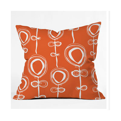 DENY Designs Rachael Taylor Contemporary Orange Throw Pillow