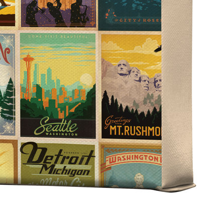 DENY Designs Anderson Design Group City Pattern Border Gallery Wrapped Canvas