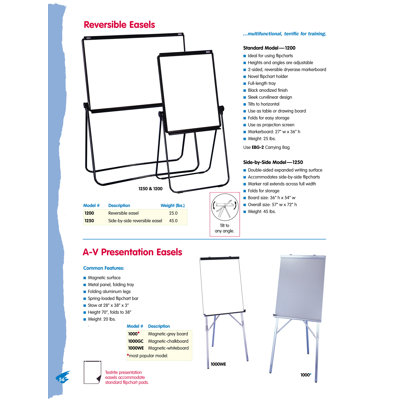 Testrite Side-by-Side Reversible Easel