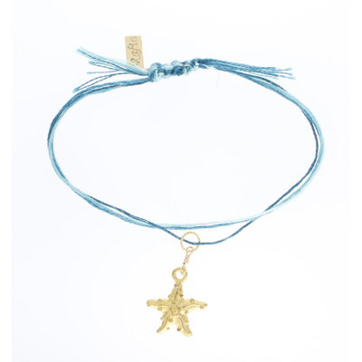 Rafia Jewelry Starfish Embroidery Floss Charm Bracelet