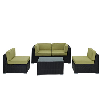 Modway Camfora 5 Piece Deep Seating Group with Cushions