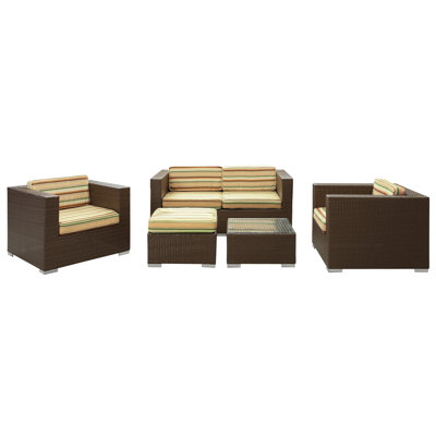 Modway Malibu 5 Piece Deep Seating Groups with Cushions