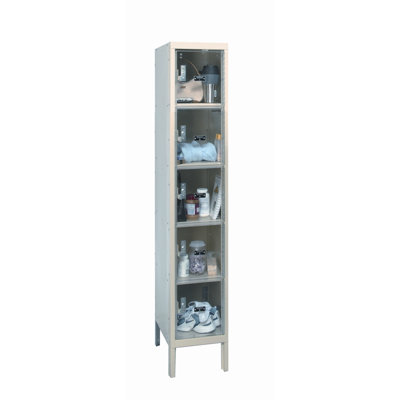 Hallowell Safety-View Plus Stock Lockers - Five Tiers - 1 Section (Unassembled)