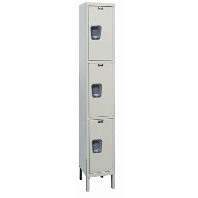 Hallowell Maintenance-Free Quiet Stock Lockers - Triple Tier - 1 Section (Unassembled)