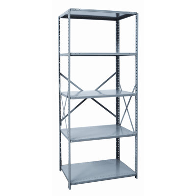 Hallowell Hi-Tech Shelving  Heavy-Duty Open Type Starter and Optional Add-on Unit with 5 Shelves